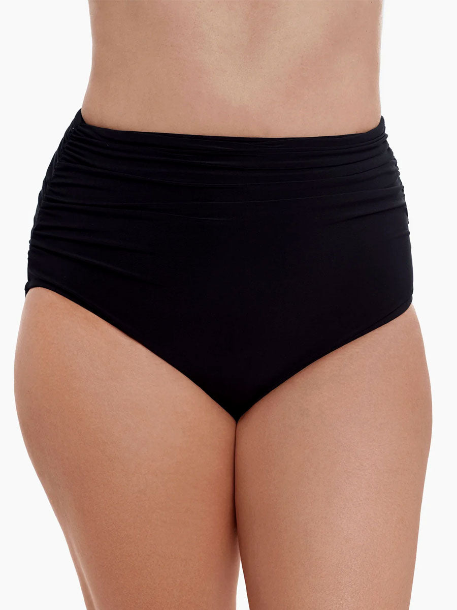 High/Waist Shirred Swim Brief