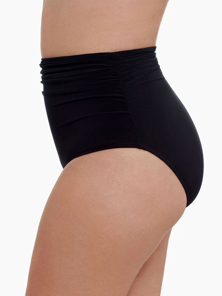 High/Waist Shirred Swim Brief