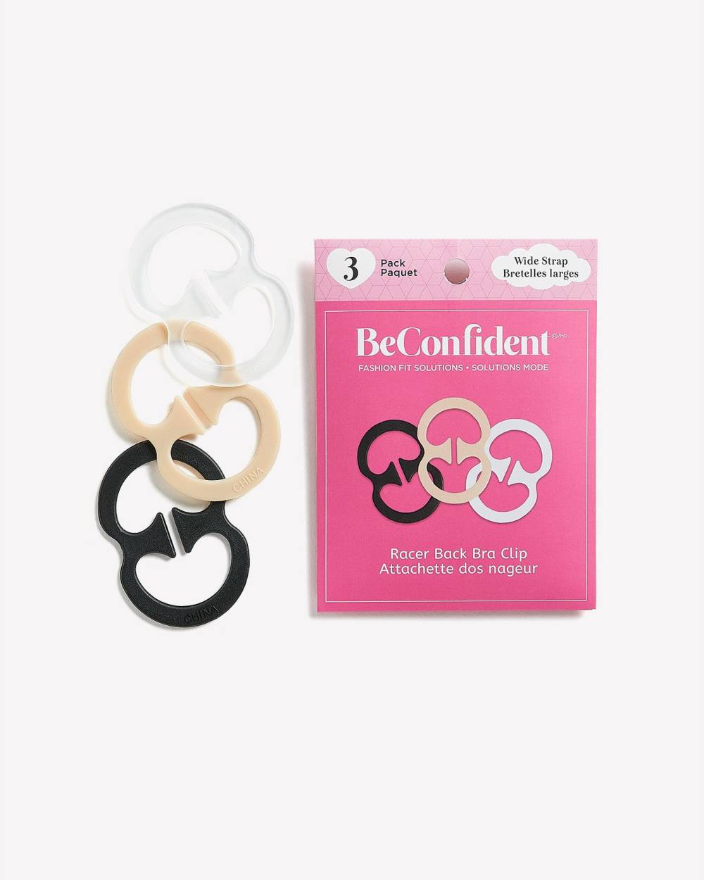 Be Confident Racer Back Bra Clips (set of 3)