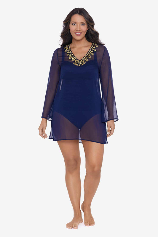 Embroidered Swim Coverup