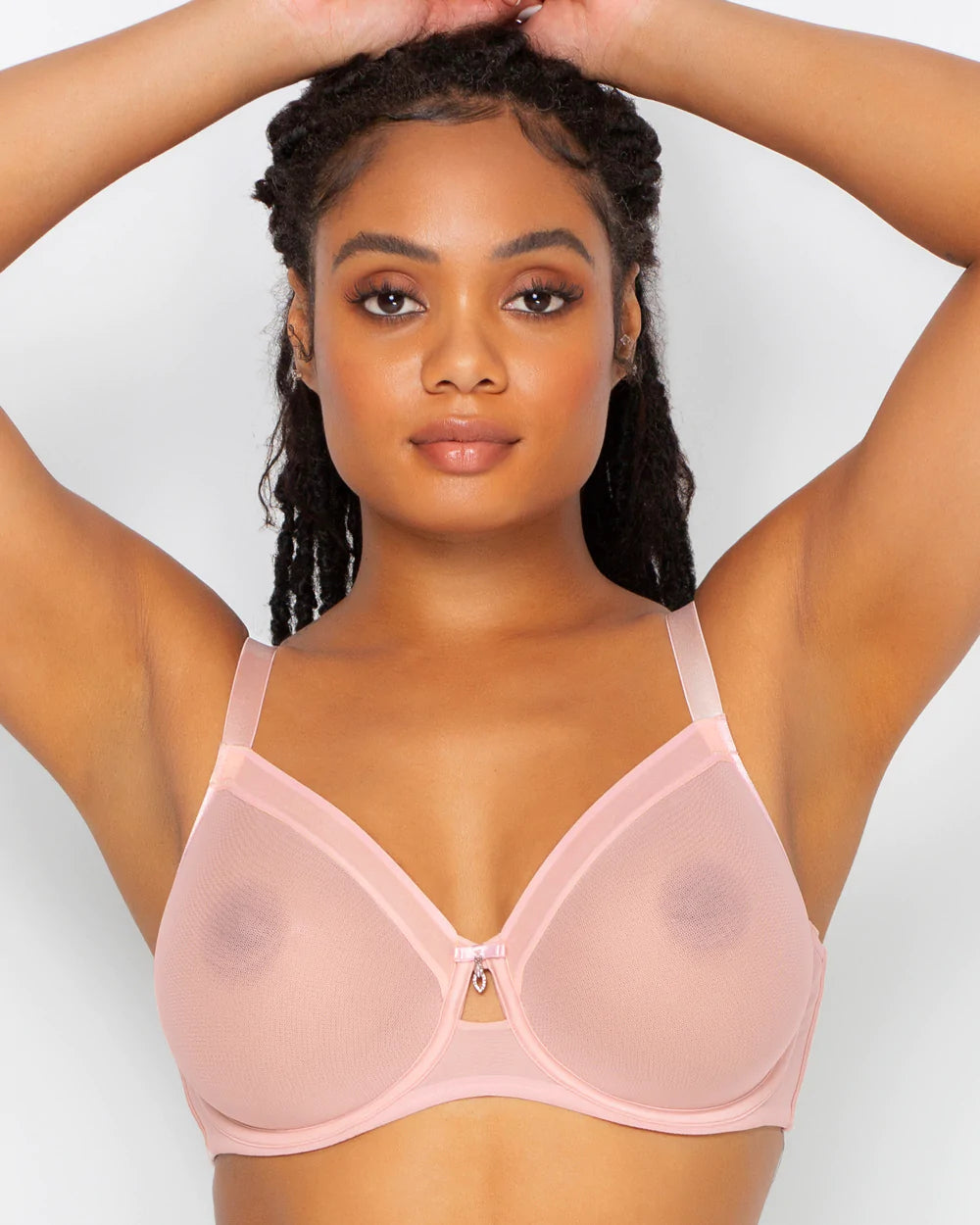 Sheer Mesh Unlined Underwire Bra-42