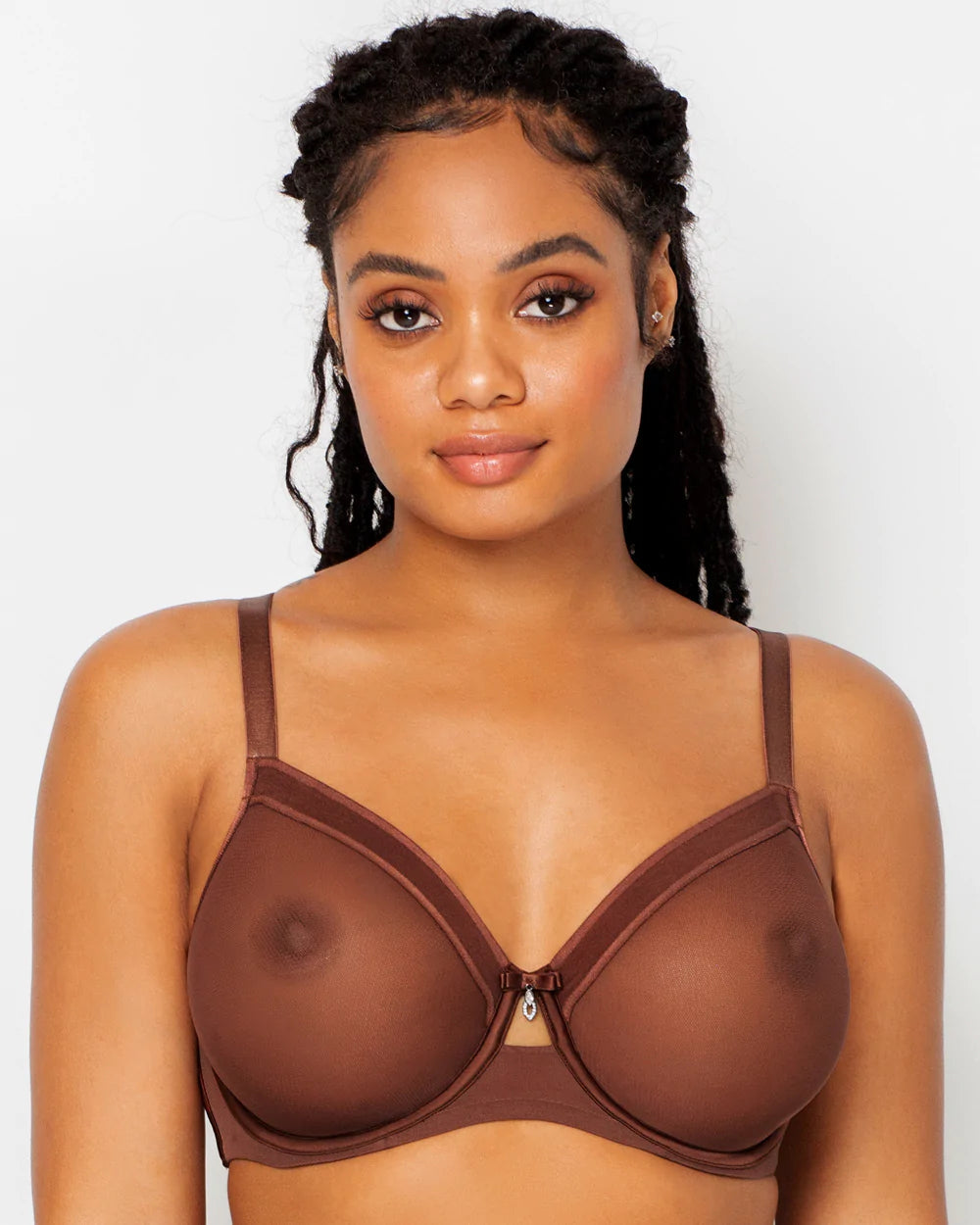 Sheer Mesh Unlined Underwire Bra-42