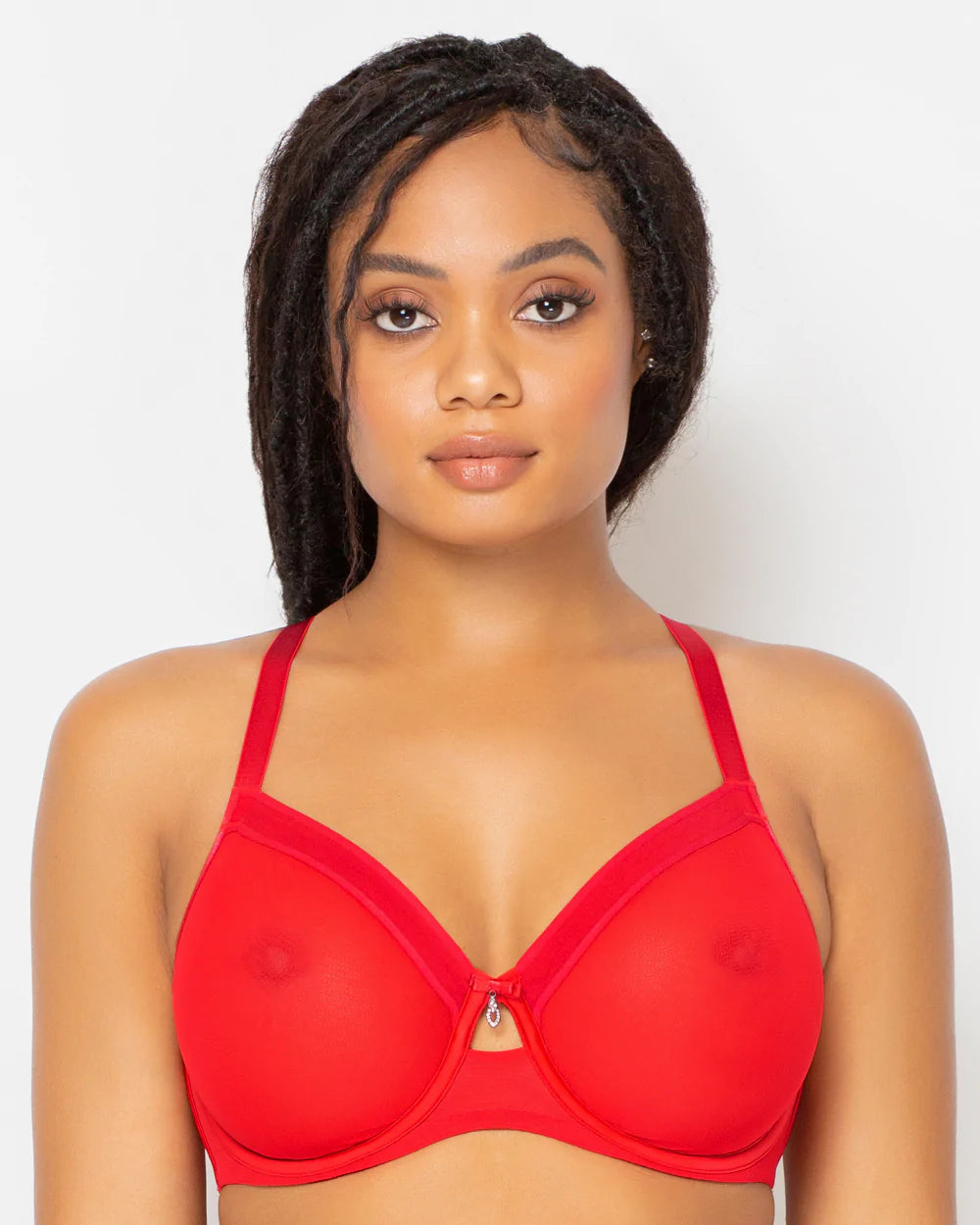 Sheer Mesh Unlined Underwire Bra-42