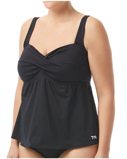 Solid Twist Bra Tankini